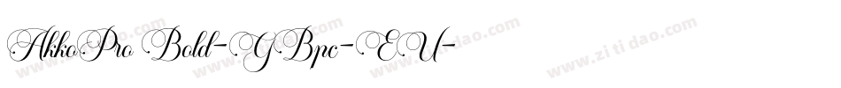AkkoPro Bold-GBpc-EU字体转换